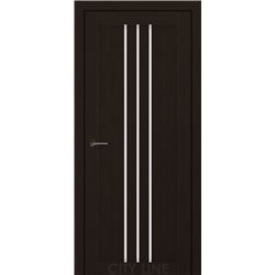 Двері міжкімнатні CITY LINE EXPRESS ROCKY Венге Класик Скло Сатин