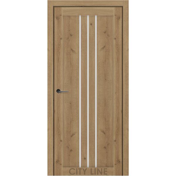 Двері міжкімнатні CITY LINE EXPRESS ROCKY Дуб Бостон Скло Сатин