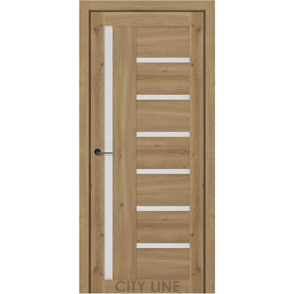 Двері міжкімнатні CITY LINE EXPRESS AMADEA Дуб Бостон Скло Сатин 