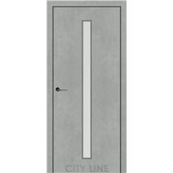 Двері міжкімнатні CITY LINE EXPRESS ESTELLA Бетон Чикаго Скло Сатин