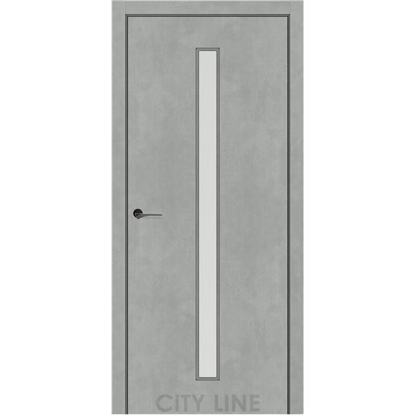 Двері міжкімнатні CITY LINE EXPRESS ESTELLA Бетон Чикаго Скло Сатин