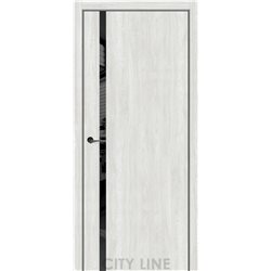 Двері міжкімнатні CITY LINE EXPRESS SUMMIT Артвуд Жасмін Чорне скло
