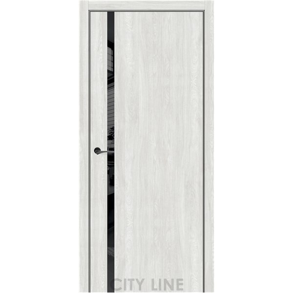 Двері міжкімнатні CITY LINE EXPRESS SUMMIT Артвуд Жасмін Чорне скло
