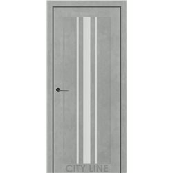 Двері міжкімнатні CITY LINE EXPRESS ARDENA Бетон Чикаго Скло сатин