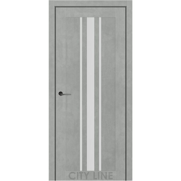 Двері міжкімнатні CITY LINE EXPRESS ARDENA Бетон Чикаго Скло сатин