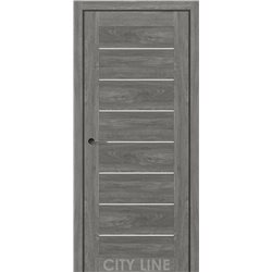 Двері міжкімнатні CITY LINE EXPRESS CLINTON Артвуд Грей Скло Сатин