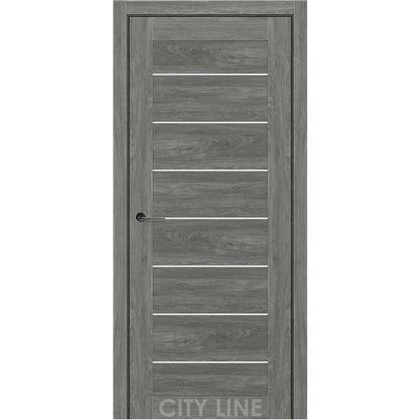 Двері міжкімнатні CITY LINE EXPRESS CLINTON Артвуд Грей Скло Сатин