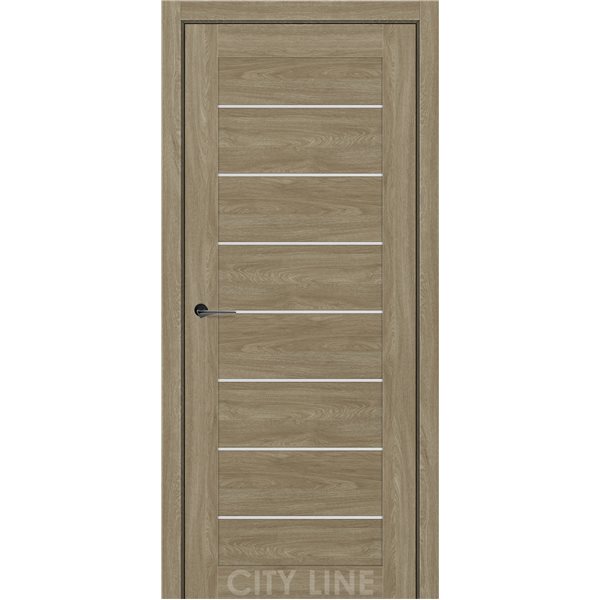 Двері міжкімнатні CITY LINE EXPRESS CLINTON Артвуд Сепія Скло Сатин