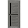 Двері міжкімнатні CITY LINE EXPRESS FLORUS Артвуд Грей Чорне скло