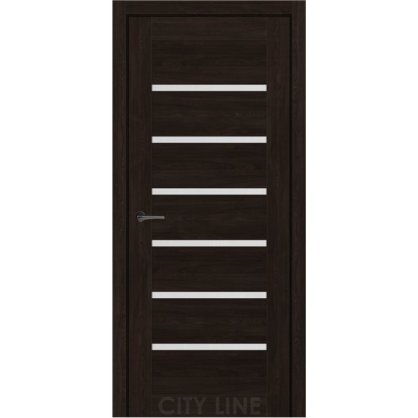 Двері міжкімнатні CITY LINE EXPRESS LIVARA Артвуд Шоколад Скло Сатин