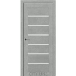Двері міжкімнатні CITY LINE EXPRESS LIVARA Бетон Чикаго Скло Сатин