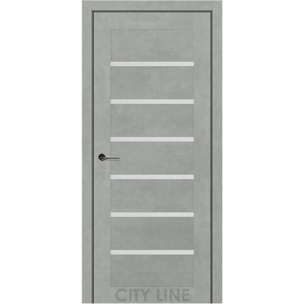 Двері міжкімнатні CITY LINE EXPRESS LIVARA Бетон Чикаго Скло Сатин