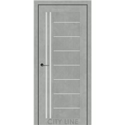 Двері міжкімнатні CITY LINE EXPRESS OPTIMA  Бетон Чикаго Скло Сатин
