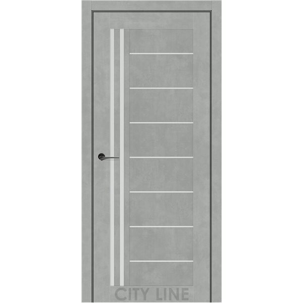 Двері міжкімнатні CITY LINE EXPRESS OPTIMA  Бетон Чикаго Скло Сатин