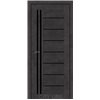 Двері міжкімнатні CITY LINE EXPRESS OPTIMA  Онікс Сірий Чорне скло