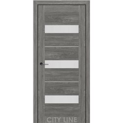 Двері міжкімнатні CITY LINE EXPRESS SORANA Артвуд Грей Скло Сатин