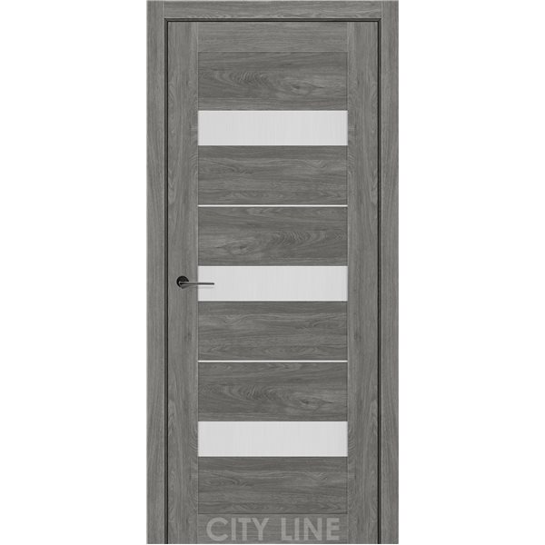 Двері міжкімнатні CITY LINE EXPRESS SORANA Артвуд Грей Скло Сатин