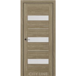 Двері міжкімнатні CITY LINE EXPRESS SORANA Артвуд Сепія Скло Сатин