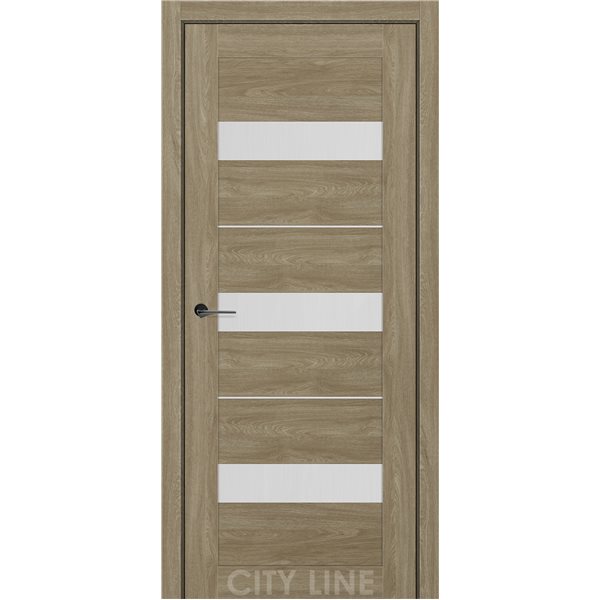 Двері міжкімнатні CITY LINE EXPRESS SORANA Артвуд Сепія Скло Сатин