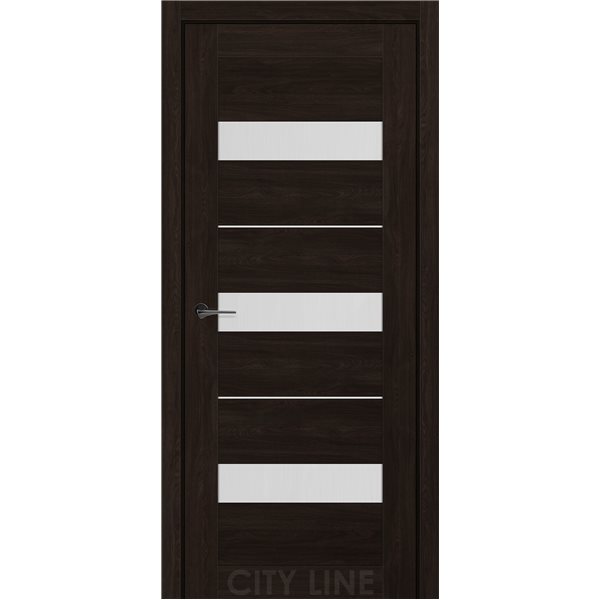 Двері міжкімнатні CITY LINE EXPRESS SORANA Артвуд Шоколад Скло Сатин