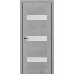 Двері міжкімнатні CITY LINE EXPRESS SORANA Бетон Чикаго Скло Сатин