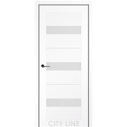Двері міжкімнатні CITY LINE EXPRESS SORANA Білий Діамант Скло Сатин
