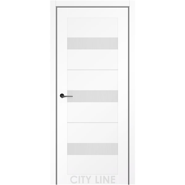 Двері міжкімнатні CITY LINE EXPRESS SORANA Білий Діамант Скло Сатин