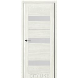 Двері міжкімнатні CITY LINE EXPRESS SORANA Дуб Ангора Скло Сатин