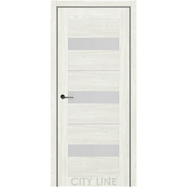 Двері міжкімнатні CITY LINE EXPRESS SORANA Дуб Ангора Скло Сатин