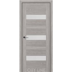 Двері міжкімнатні CITY LINE EXPRESS SORANA Дуб Гладстоун Грей Скло Сатин