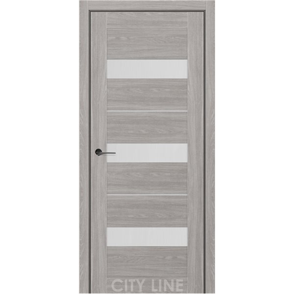 Двері міжкімнатні CITY LINE EXPRESS SORANA Дуб Гладстоун Грей Скло Сатин