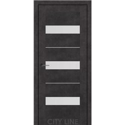 Двері міжкімнатні CITY LINE EXPRESS SORANA Онікс Сірий Скло Сатин