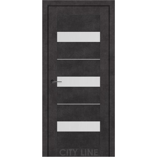 Двері міжкімнатні CITY LINE EXPRESS SORANA Онікс Сірий Скло Сатин