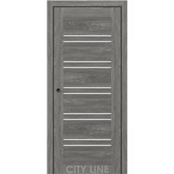 Двері міжкімнатні CITY LINE EXPRESS TERENZA Артвуд Грей Скло Сатин