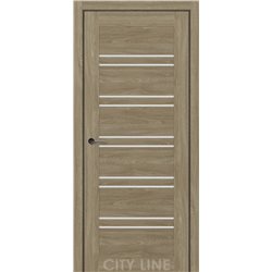 Двері міжкімнатні CITY LINE EXPRESS TERENZA Артвуд Сепія Скло Сатин