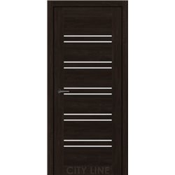 Двері міжкімнатні CITY LINE EXPRESS TERENZA Артвуд Шоколад Скло Сатин