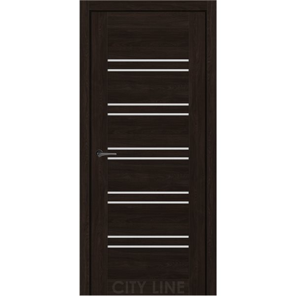 Двері міжкімнатні CITY LINE EXPRESS TERENZA Артвуд Шоколад Скло Сатин