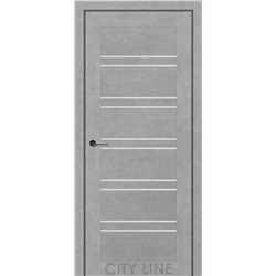 Двері міжкімнатні CITY LINE EXPRESS TERENZA Бетон Чикаго Скло Сатин