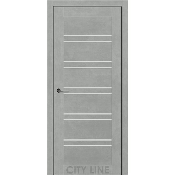 Двері міжкімнатні CITY LINE EXPRESS TERENZA Бетон Чикаго Скло Сатин