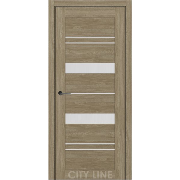 Двері міжкімнатні CITY LINE EXPRESS VALENTA Артвуд Сепія Скло Сатин