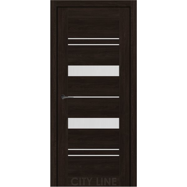 Двері міжкімнатні CITY LINE EXPRESS VALENTA Артвуд Шоколад Скло Сатин