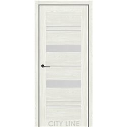 Двері міжкімнатні CITY LINE EXPRESS VALENTA Дуб Ангора Скло Сатин