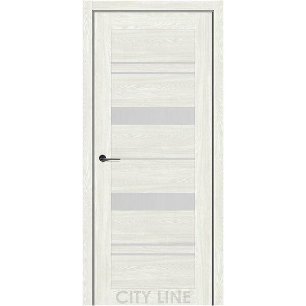 Двері міжкімнатні CITY LINE EXPRESS VALENTA Дуб Ангора Скло Сатин