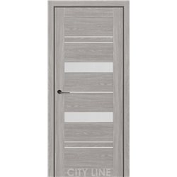 Двері міжкімнатні CITY LINE EXPRESS VALENTA Дуб Гладстоун Грей Скло Сатин