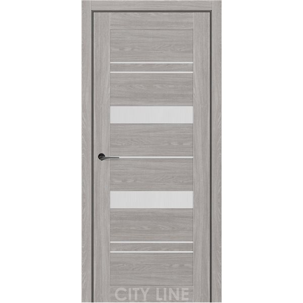 Двері міжкімнатні CITY LINE EXPRESS VALENTA Дуб Гладстоун Грей Скло Сатин