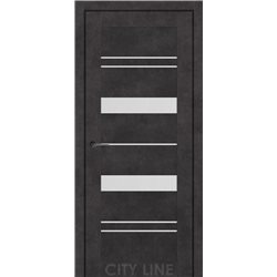 Двері міжкімнатні CITY LINE EXPRESS VALENTA Онікс Сірий Скло Сатин