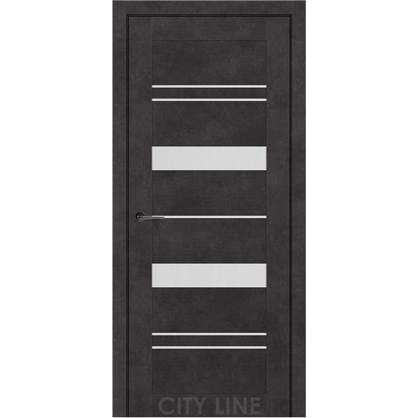 Двері міжкімнатні CITY LINE EXPRESS VALENTA Онікс Сірий Скло Сатин