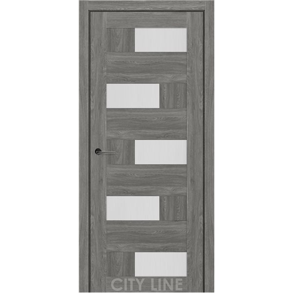 Двері міжкімнатні CITY LINE EXPRESS ЕМЕRIL Артвуд Грей Скло Сатин