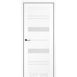 Двері міжкімнатні CITY LINE EXPRESS VALENTA Білий Діамант Скло Сатин