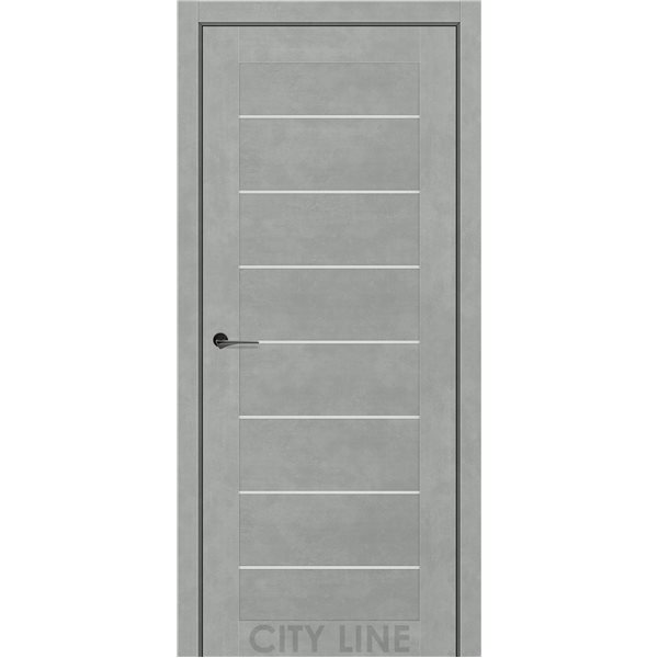 Двері міжкімнатні CITY LINE EXPRESS CLINTON Бетон Чикаго Скло Сатин